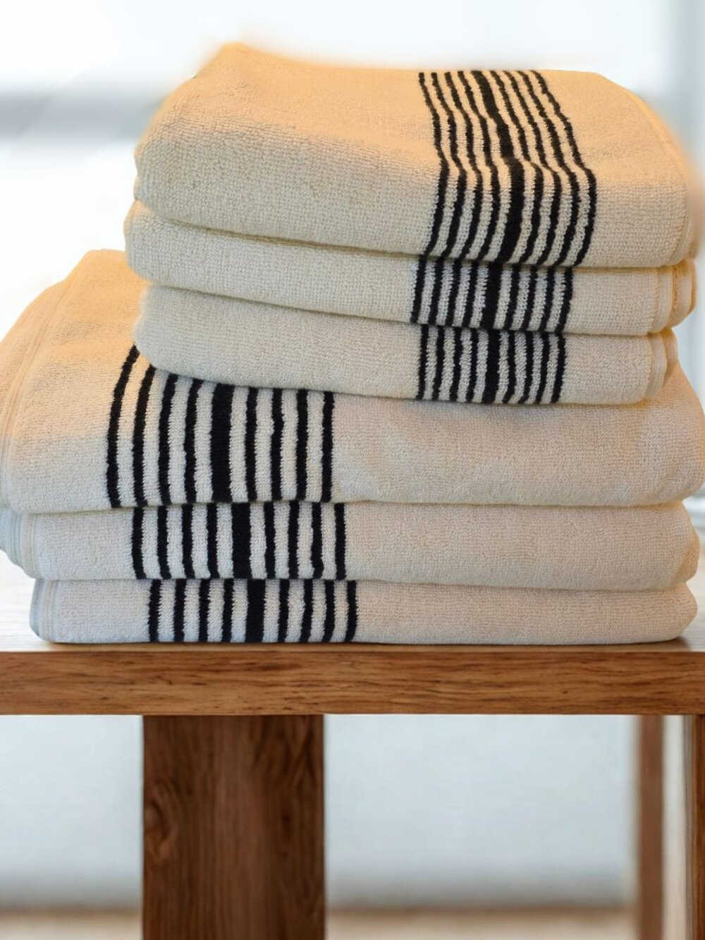 Six Piece Set of bath towels - 3 large bath, 3 hand towels